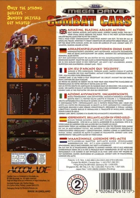 Combat Cars (USA, Europe) box cover back